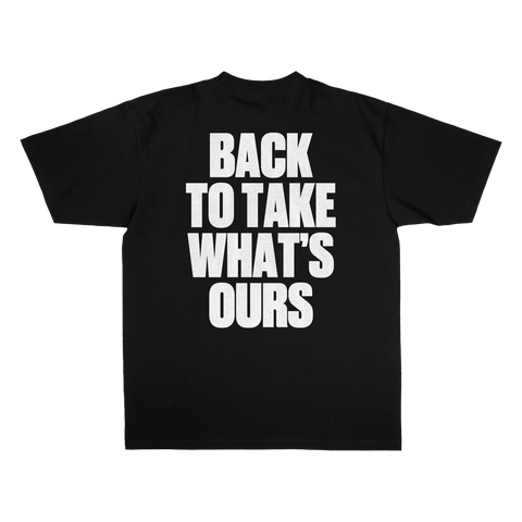 Back to Take Statement Black Tee